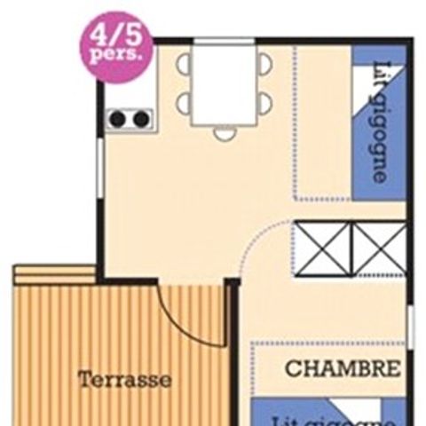 CHALET 4 Personen - (ohne Sanitäranlagen)