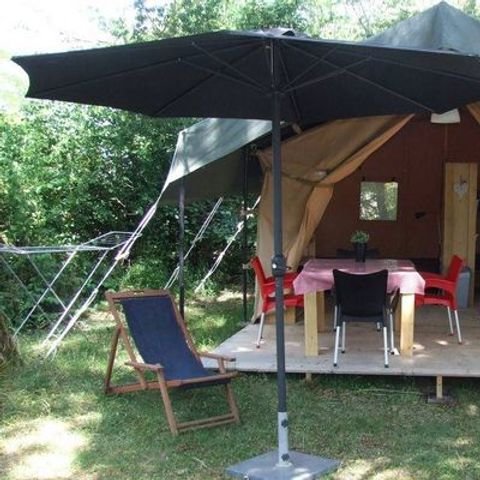 TENTE TOILE ET BOIS 6 personnes - Safaritent Ensuite Le Verdoyer