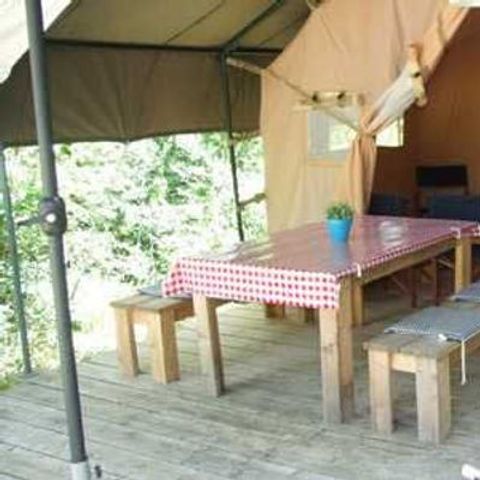 CANVAS AND WOOD TENT 6 people - Safaritent Next Le Verdoyer