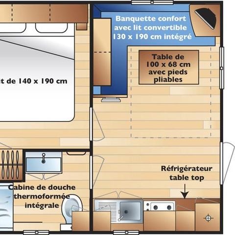 MOBILE HOME 2 people - Duo (1 bedroom)