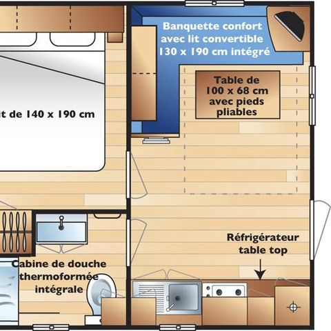 MOBILHOME 2 personas - Dúo (1 dormitorio)