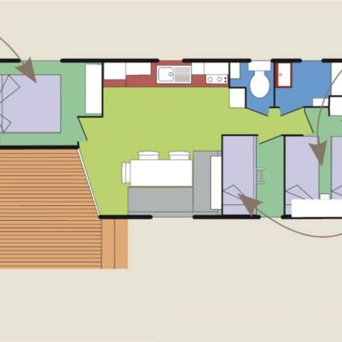 MOBILHOME 6 personnes - ANTHEMIS