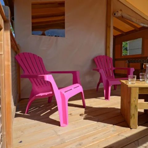 TENTE TOILE ET BOIS 4 personnes - Lodge CONFORT 2 chambres - SANS SANITAIRES