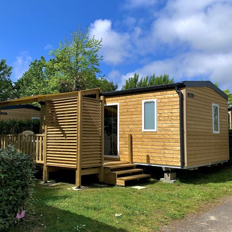 MOBILHOME 4 personnes - Cottage Confort 28m² (2 chambres) + terrasse couverte + TV + Draps