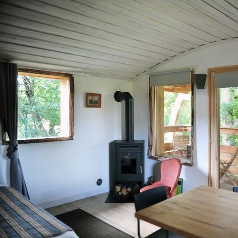 CHALET 4 people - Wooden eco-cabin with sanitary facilities