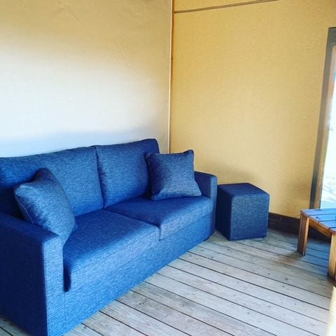 TENDA IN TELA E LEGNO 6 persone - Lodge Cotton Premium - 2 camere + spa privata