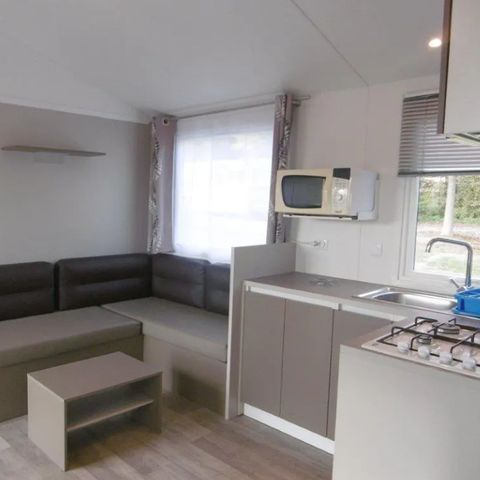 MOBILE HOME 6 people - Confort 35m² - 3 bedrooms + semi-covered terrace + TV