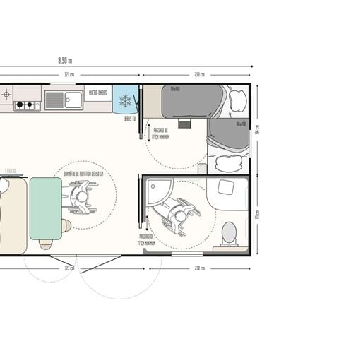 CASA MOBILE 4 persone - Confort 31m² - 2 camere da letto + terrazza semi-coperta PRM