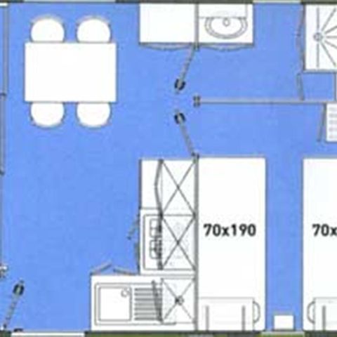 MOBILHOME 3 personas - Casa móvil Bikini