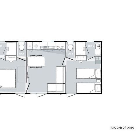 MOBILE HOME 6 people - PREMIUM 4/6 pers 2 bedrooms TV Dishwasher Air conditioning 2 bathrooms 2 WC