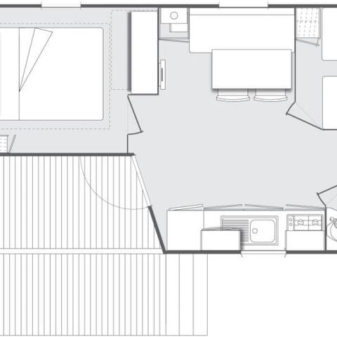 Stacaravan 4 personen - COMFORT tv bovendien