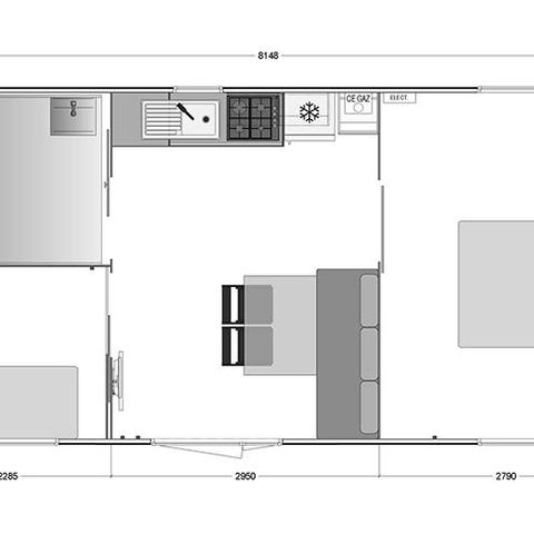 MOBILHOME 4 personnes - Confort Plus - 2 chambres PMR