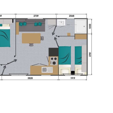 MOBILHEIM 4 Personen - EDEN - 2 Schlafzimmer