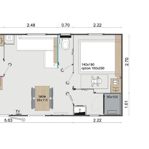 MOBILHOME 4 personnes - Mobil home  Confort+ - 2 chambres