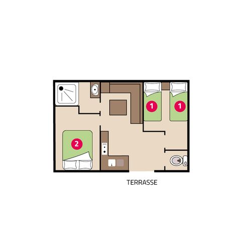 MOBILHOME 4 personas - Riviera 4 personas