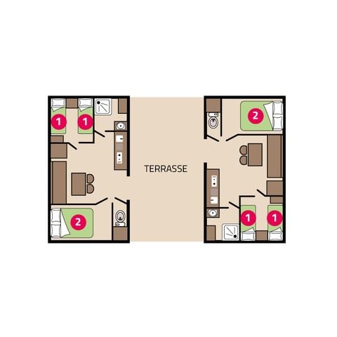 MOBILHOME 8 personnes - Mobil-home Tribu 8 personnes