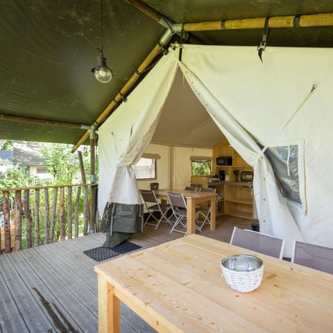 Tent 5 personen - Tente Insolite Premium Safari 2 bd. - Met sanitair