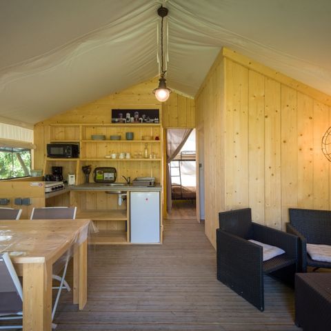 Tent 5 personen - Tente Insolite Premium Safari 2 bd. - Met sanitair