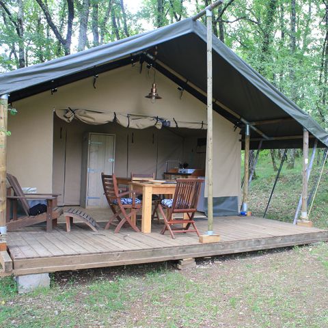 TENDA DA CAMPEGGIO 5 persone - Tente Insolite Nature Confort Lodge 2 camere da letto - Senza servizi igienici