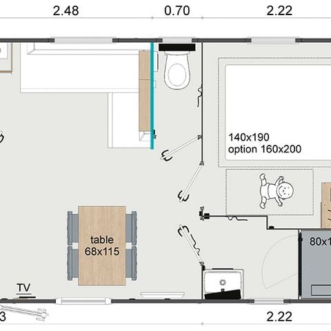 MOBILHOME 4 personas - Albergue 77