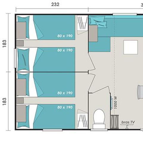 STACARAVAN 6 personen - MH3 SUPER CORDELIA 31 m²