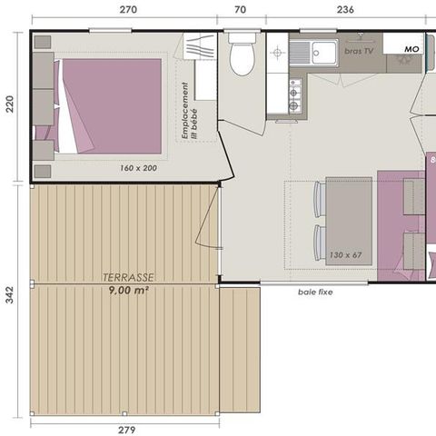 MOBILE HOME 4 people - MH2 LOGGIA 24 sqm