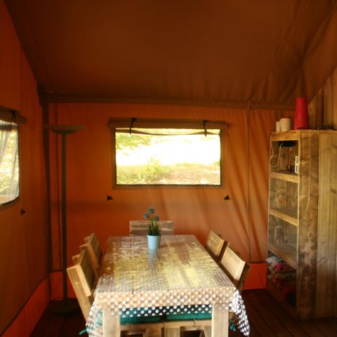 CANVAS AND WOOD TENT 5 people - SAFARI WOODY (without sanitary facilities)