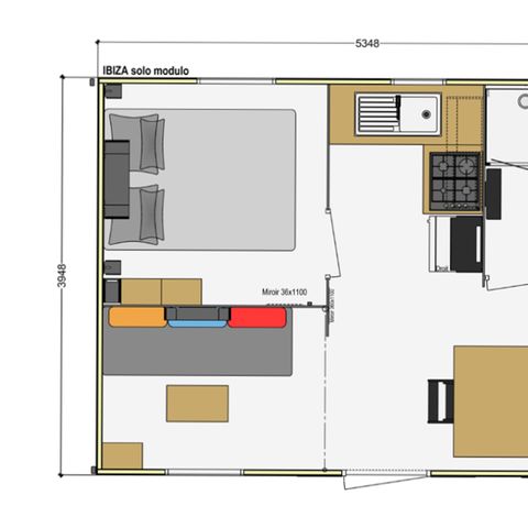 MOBILHOME 2 personas - 1 habitación