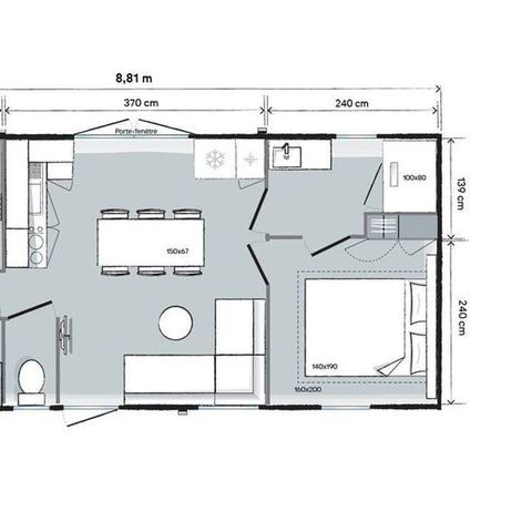 Stacaravan 6 personen - Premium Comfort 3 slaapkamers