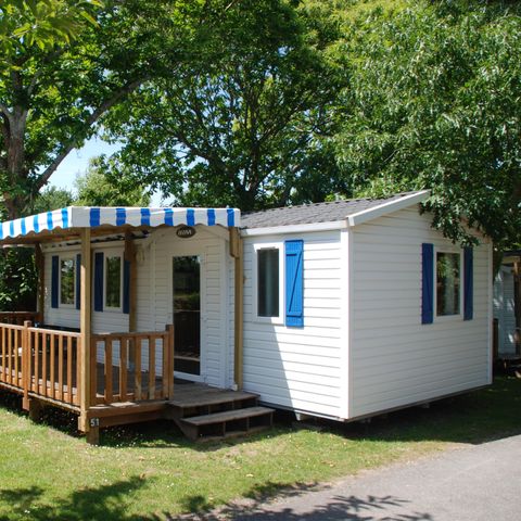 MOBILHOME 7 personnes - Carnac CONFORT 32m² (3ch-6/7pers) + Terrasse couverte + TV Arrivée Mercredi