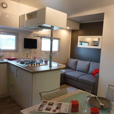 MOBILE HOME 5 people - CONFORT 35-2-2 (Mobil-home Taos) - TV, 2 bedrooms + 2 bathrooms (bunk beds), app 35m² - MAX 4 ADULTS /