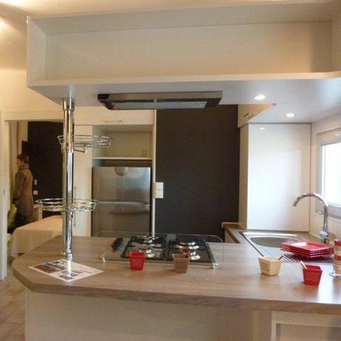 MOBILE HOME 5 people - CONFORT 35-2-2 (Mobil-home Taos) - TV, 2 bedrooms + 2 bathrooms (bunk beds), app 35m² - MAX 4 ADULTS /