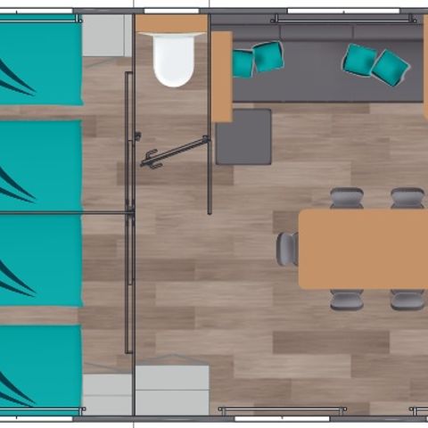 MOBILHOME 8 personnes - PRIVILEGE 36-3 -  3 chambres , TV LV grille-pain mac expresso, env 34m² NOUVEAU 2023 - MAX6ADULTES /