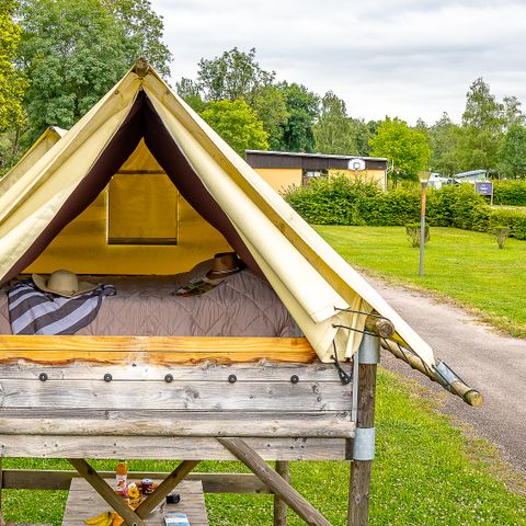 TENDA IN TELA E LEGNO 2 persone - Bivacco su palafitte 1 camera da letto