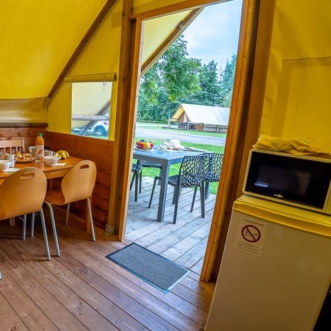 TENDA IN TELA E LEGNO 4 persone - Canadese con 2 camere da letto