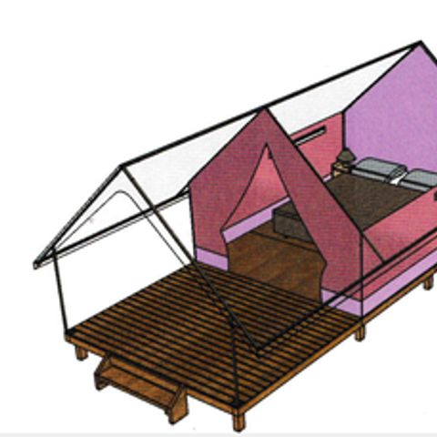 TENDA IN TELA E LEGNO 2 persone - Tenda Canada Treck 2 pers