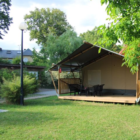 CANVAS AND WOOD TENT 6 people - Camping Vallee de L'Our - Safari tent 6 persons incl. sanitary facilities