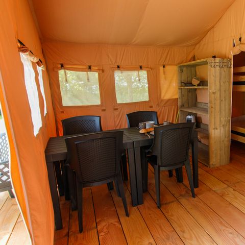 CANVAS AND WOOD TENT 6 people - Camping Vallee de L'Our - Safari tent 6 people