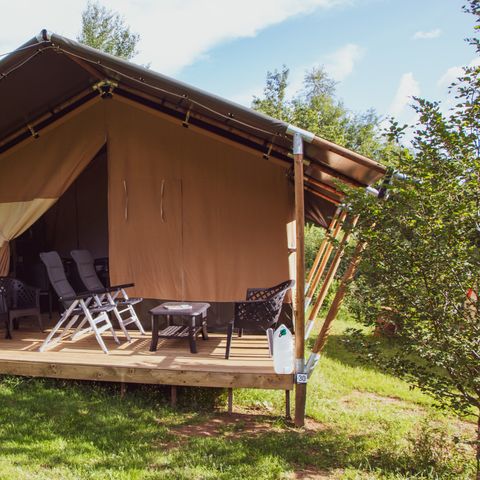 CANVAS AND WOOD TENT 6 people - Camping Vallee de L'Our - Safari tent 6 people