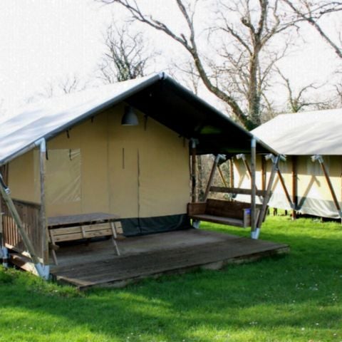 TENDA DA CAMPEGGIO 6 persone - Lodge safari in legno con 3 camere da letto