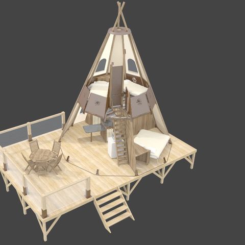 ZELT 4 Personen - TIPI home 2 Schlafzimmer 4 Personen