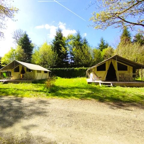 SafariZelt 4 Personen - Lodge-Zelt 10 + 20 m² - 2 Zimmer / ohne Sanitäranlagen