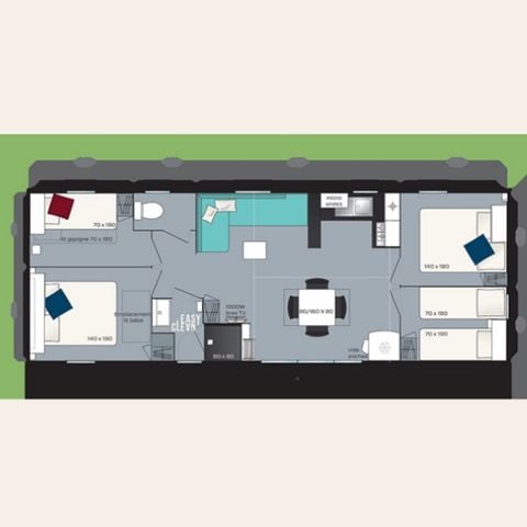 MOBILHOME 8 personnes - SMALA - 4 chambres