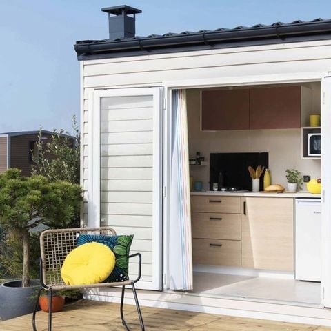 Stacaravan 2 personen - Comfort stacaravan 17.8m² - 1 kamer + terras