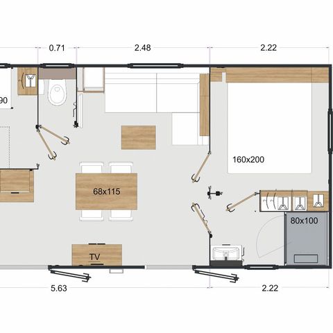 MOBILHOME 4 personas - Premium Calypso