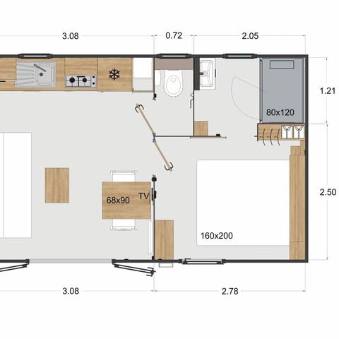 MOBILHOME 2 personas - Premium Alizé