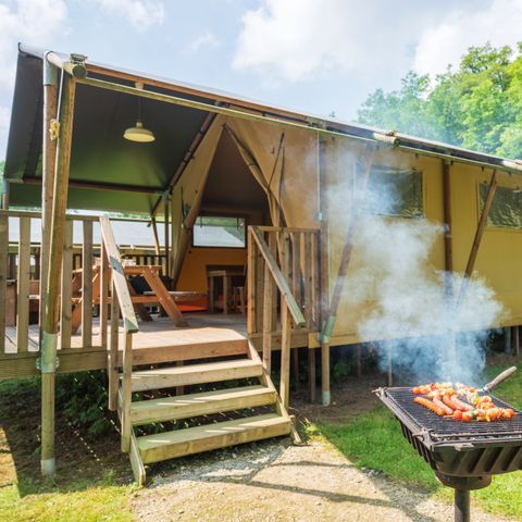 TENTE TOILE ET BOIS 4 personnes - LODGE SAFARI