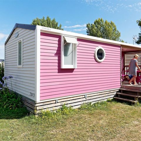 Stacaravan 4 personen - SAMOA 29m² - 2 kamers - Halfoverdekt terras