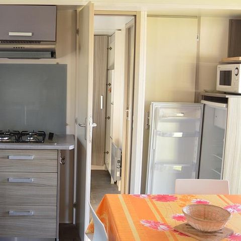 Stacaravan 6 personen - BAHAMAS 34m² - 3 kamers - Niet overdekt terras