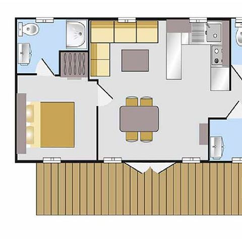 Mobilheim 6 Personen - COTTAGE Nautilus Premium 6p 3ch 2Sbd Clim